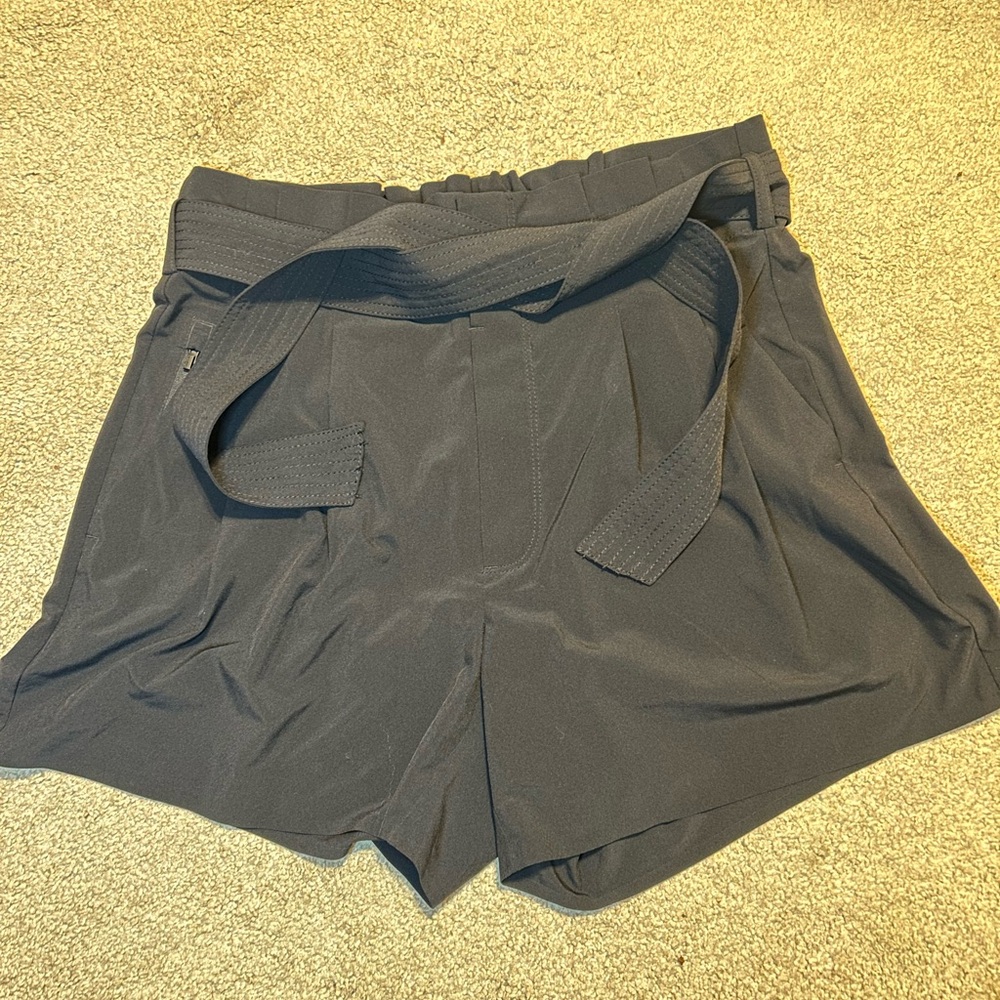 Athleta Black Belted Shorts